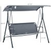 3-Seat Patio Swing Chair-Gray