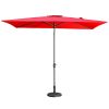 6.5FT √ó 10FT Patio Umbrella Outdoor Red Uv Protection