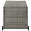 Patio Storage Box Light Gray 47.2"x25.6"x24" Poly Rattan