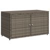 Patio Storage Cabinet Gray 43.3"x21.7"x23.8" Poly Rattan
