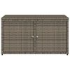 Patio Storage Cabinet Gray 43.3"x21.7"x23.8" Poly Rattan