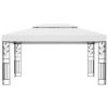 Gazebo with Double Roof 118.1"x157.5" White