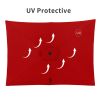 6.5FT √ó 10FT Patio Umbrella Outdoor Red Uv Protection