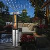 41000 BTU Stainless Steel Round Glass Tube Patio Heaters