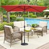 6.5FT √ó 10FT Patio Umbrella Outdoor Red Uv Protection
