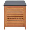 Patio Storage Box 59.1"x19.7"x21.7" Solid Wood Eucalyptus