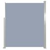 Patio Retractable Side Awning 63"x118" Gray