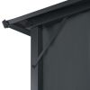 Gazebo with Curtain Aluminum 13.1'x9.8'x8.5' Black