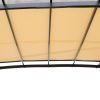 12 x 9 Ft Outdoor Pergola Patio Gazebo,Retractable Shade Canopy,Steel Frame Grape Gazebo,Sunshelter Pergola for Gardens,Terraces,Backyard