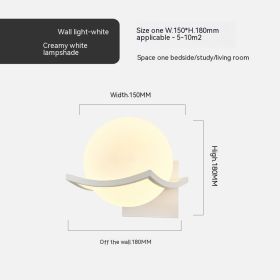 Simple Bedroom Bedside European Wall Lamp (Option: Milky White Cover-12W Tricolor Light)
